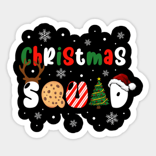 Christmas Squad Funny Family Matching Pajamas Boys Girls Sticker